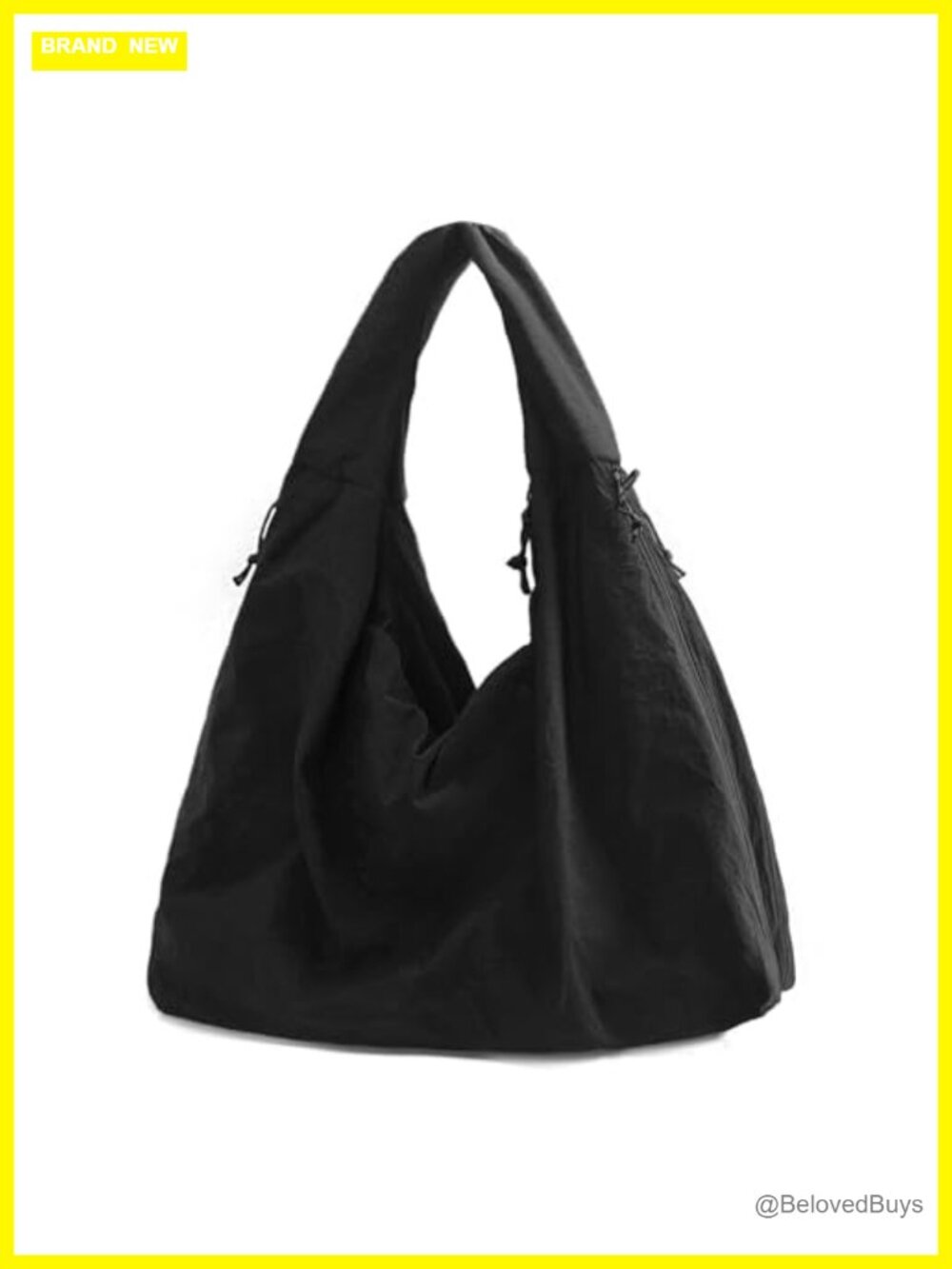 Large Nylon Hobo Shoulder Bag Women Crescent Tote Handbag